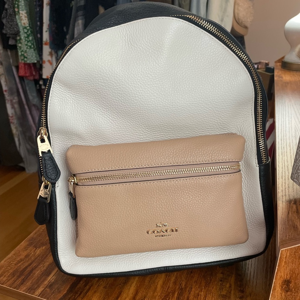 Coach Pink/Cream Backpack NWOT